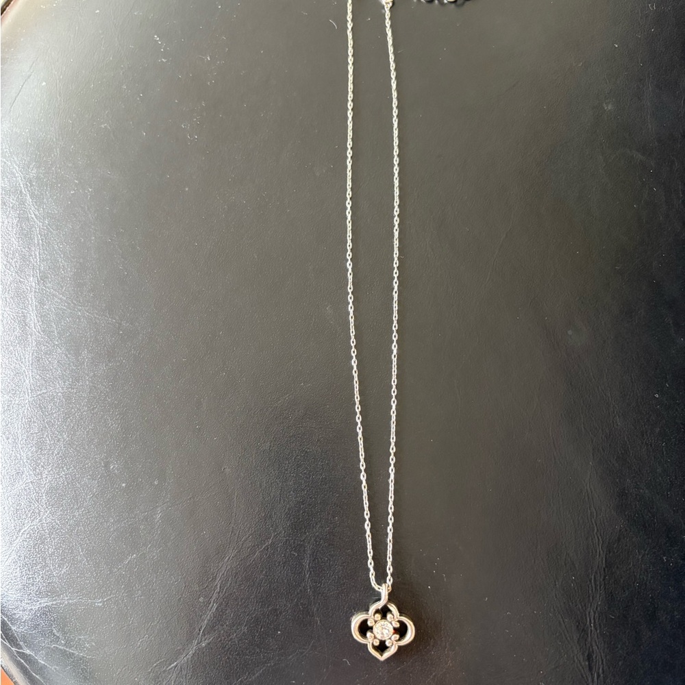 Brighton Silver and Gold Floral Pendant Necklace